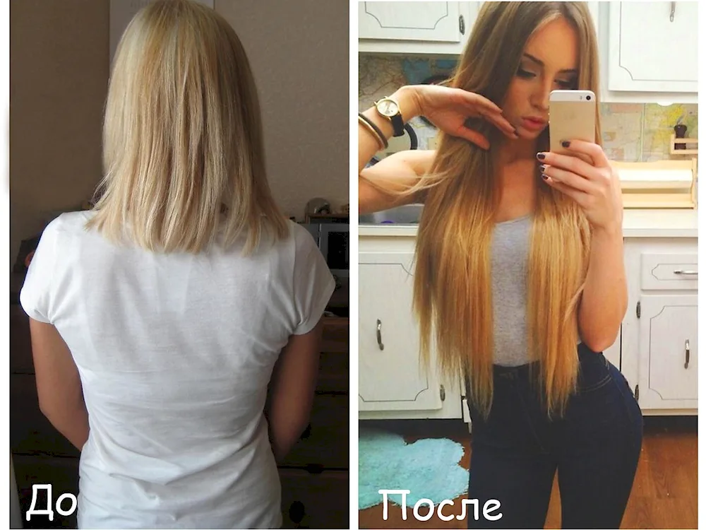 Grown out hair extensions