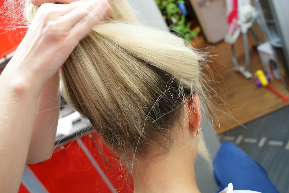 Lady Gaga with long hair extensions