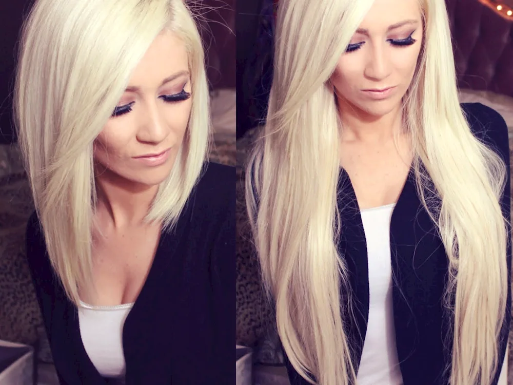 Expanded hair blond