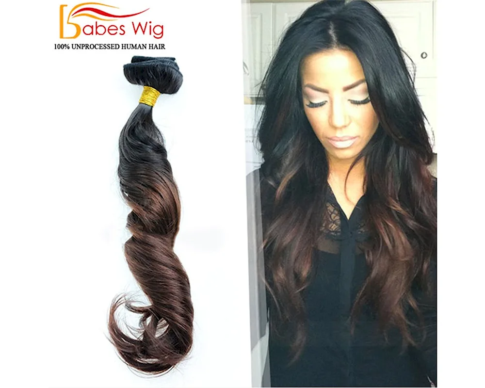 Red ends on dark hair