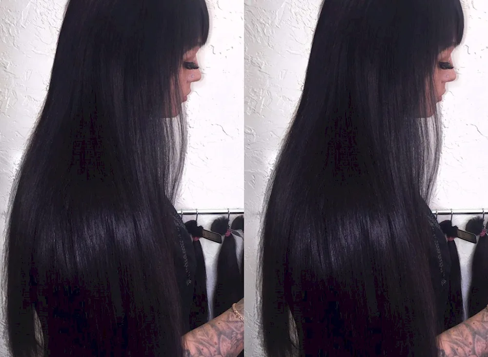 Black hair extensions