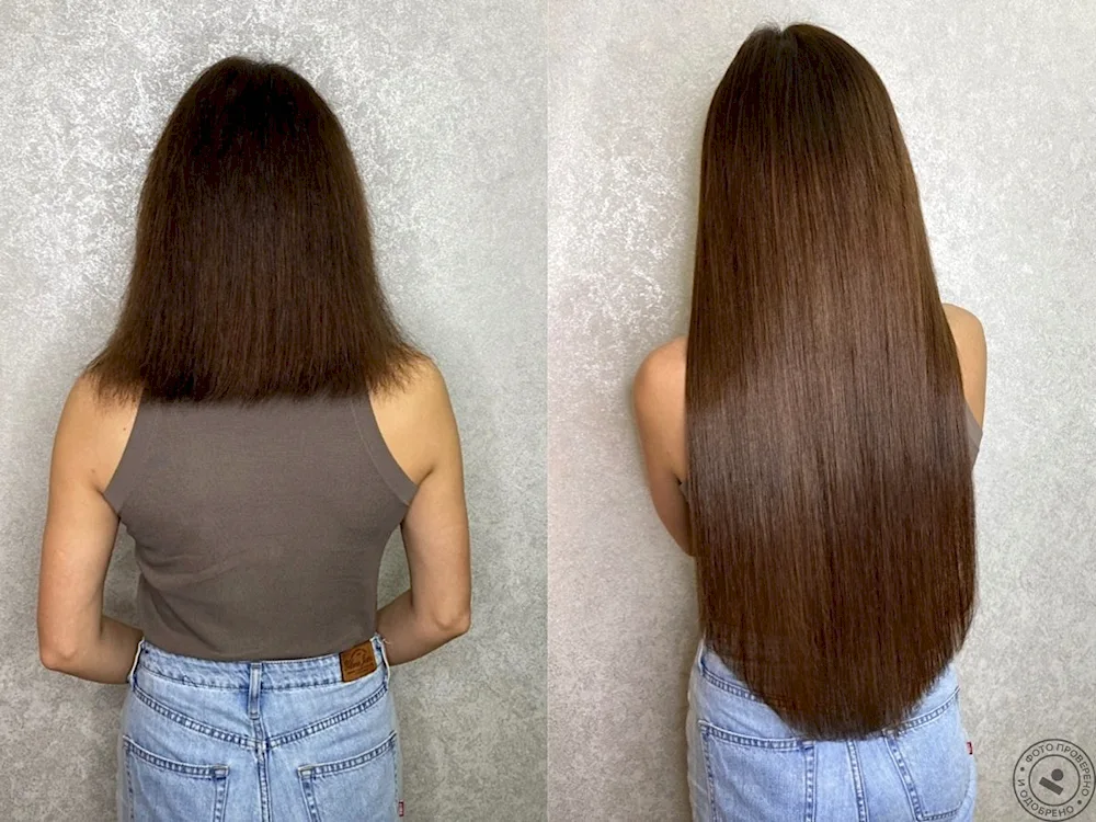 Keratin straightening hair