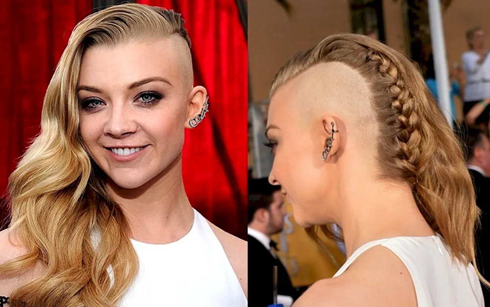 Natalie Dormer with shaved head