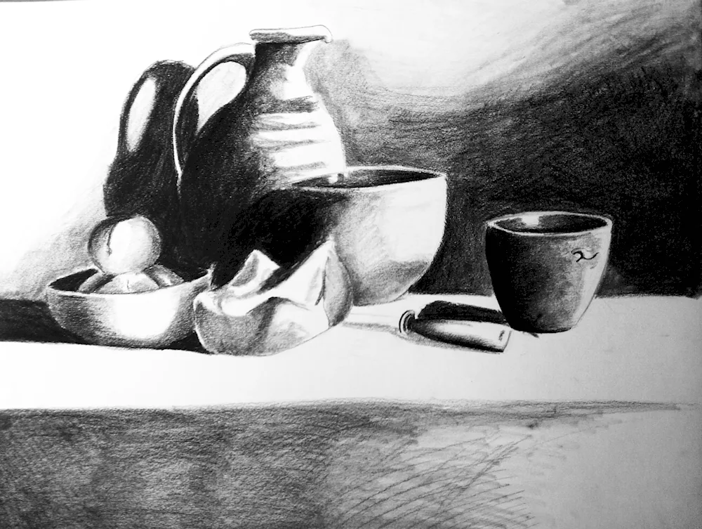 Pencil still lifes Yuri Kushevsky