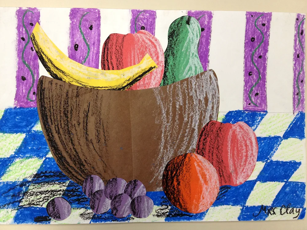 Fruit applique on a plate