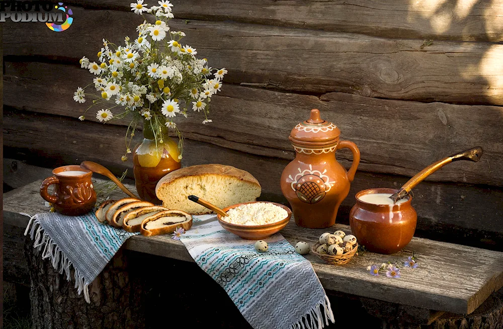 Basket with food