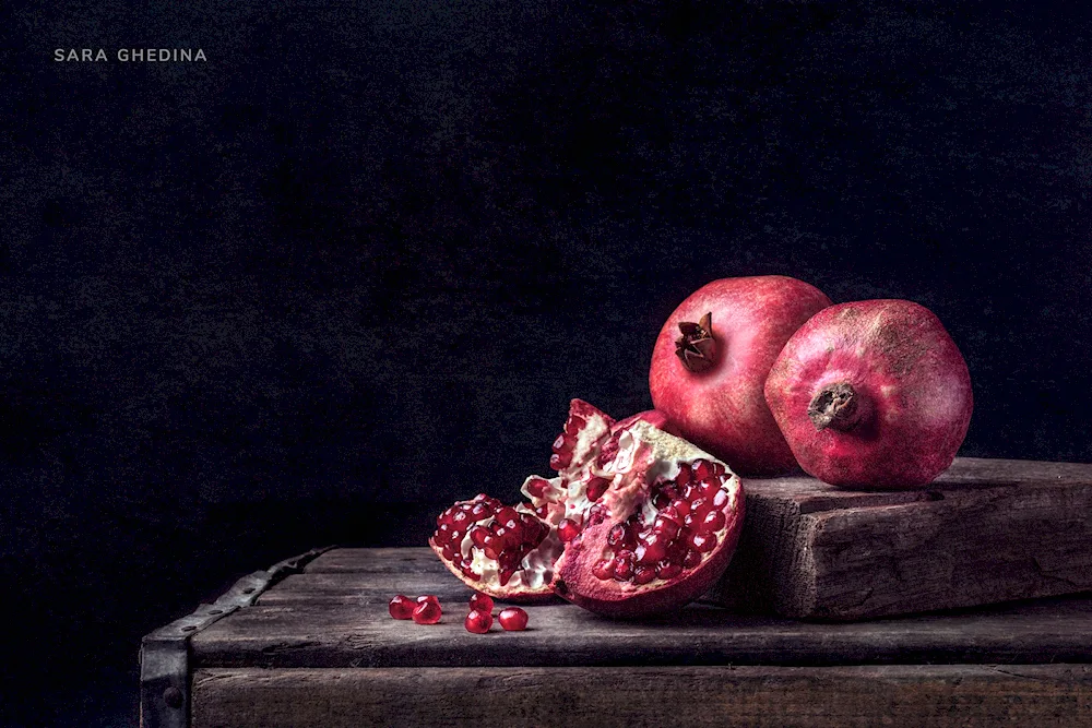 Pomegranate still life