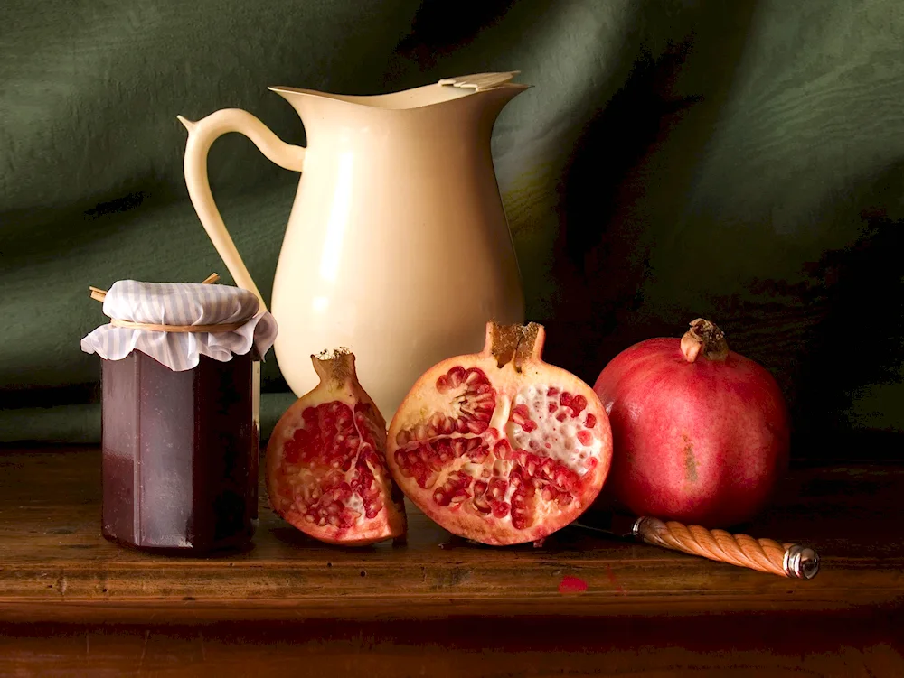 Robert Hubert still life with pomegranate.