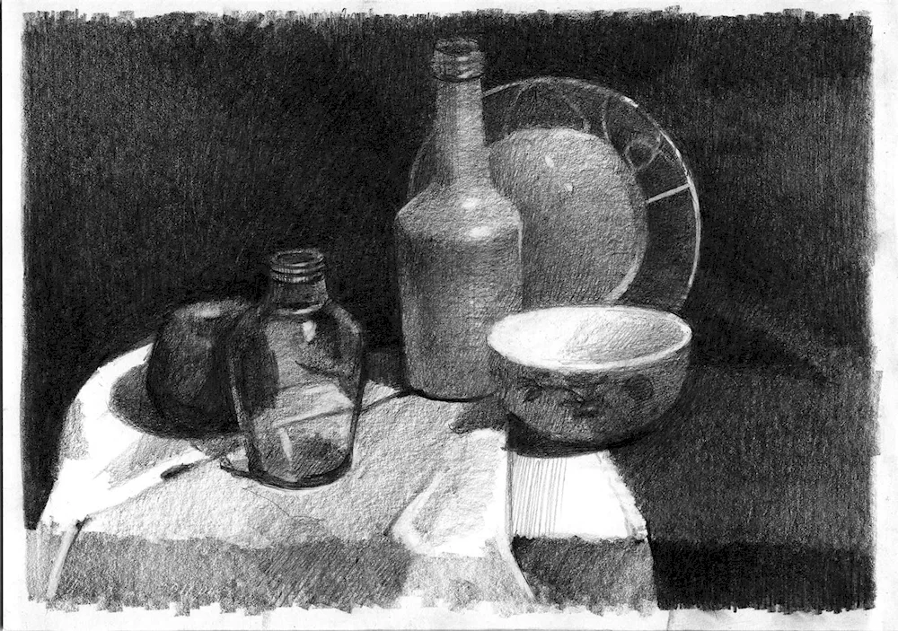 Pencil still life Yuri Kushevsky