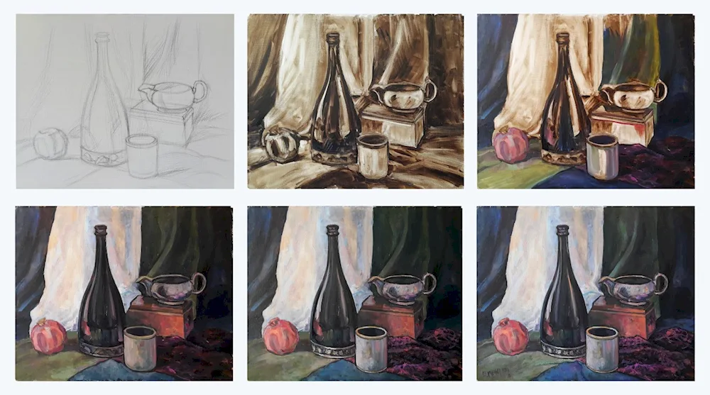 Gouache still life