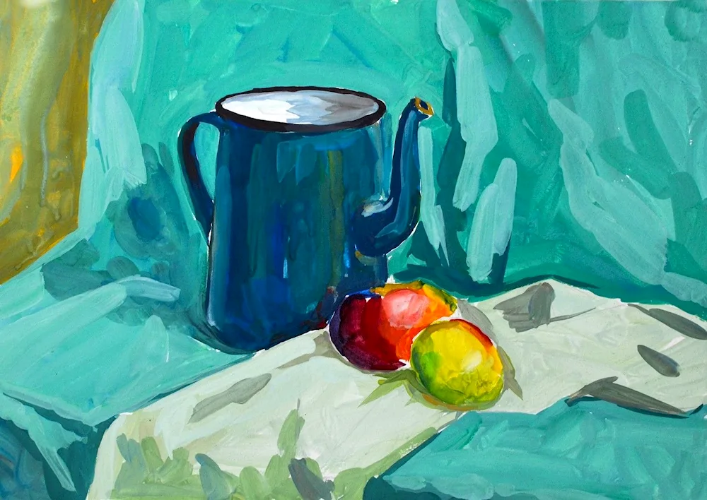 Academic painting still life tempera cubism