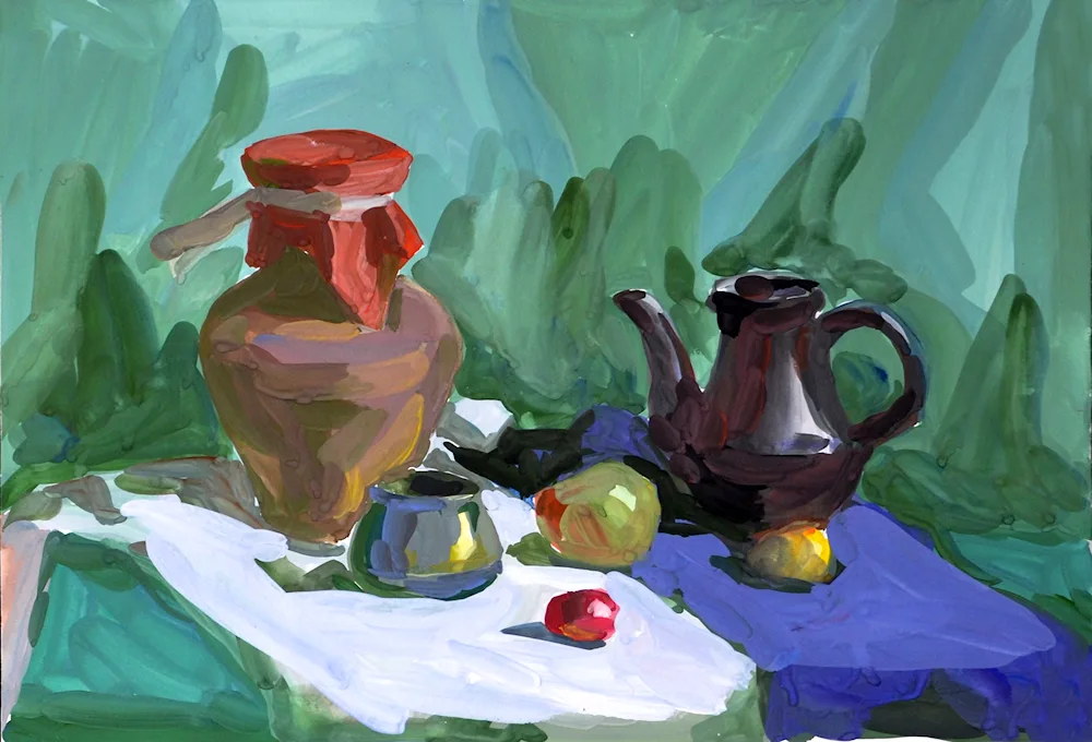 Academic still life gouache