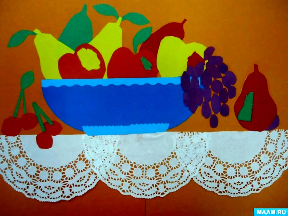 Still life from coloured paper