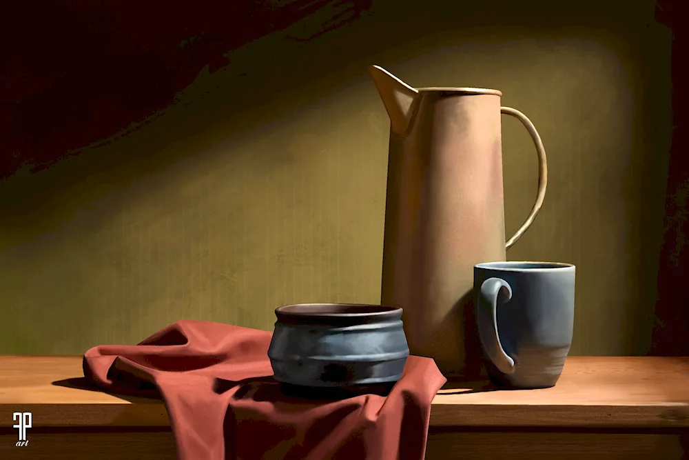 Caravaggio's still life jug