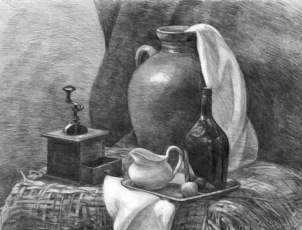 Charcoal still life Repinka