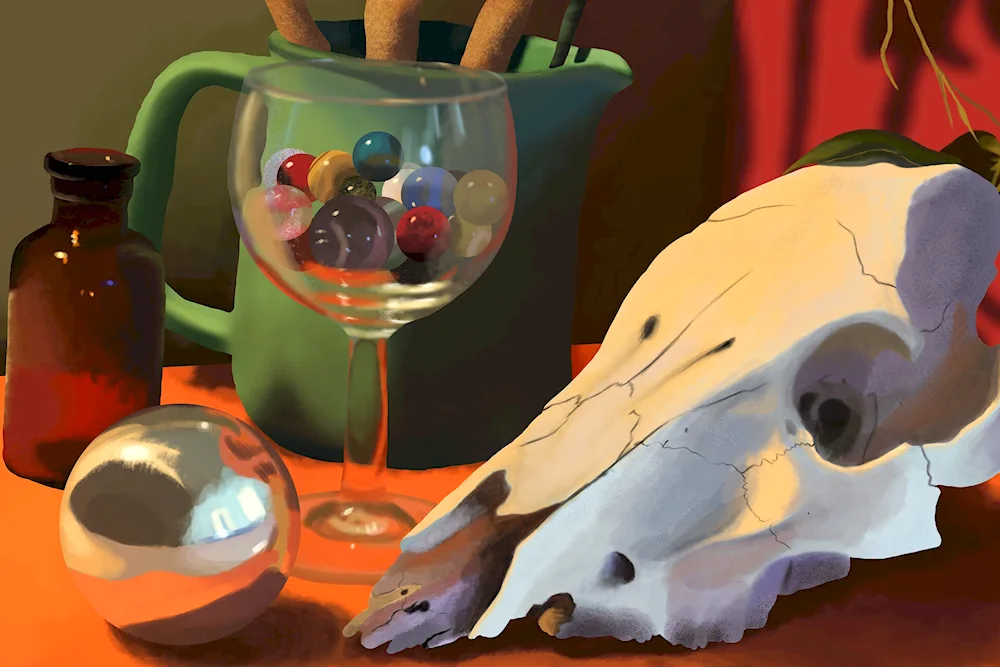 Skull still life