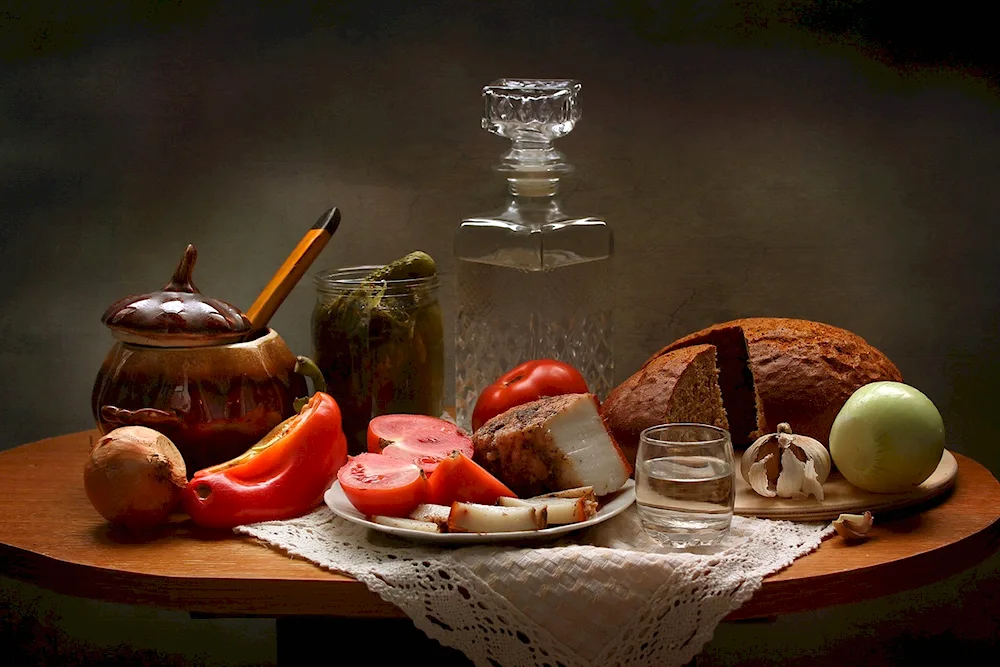 Nat still life with Caravaggio kuvshin