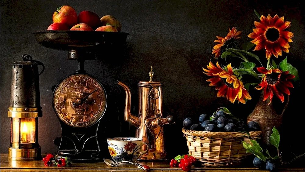 Still Life with a Lantern