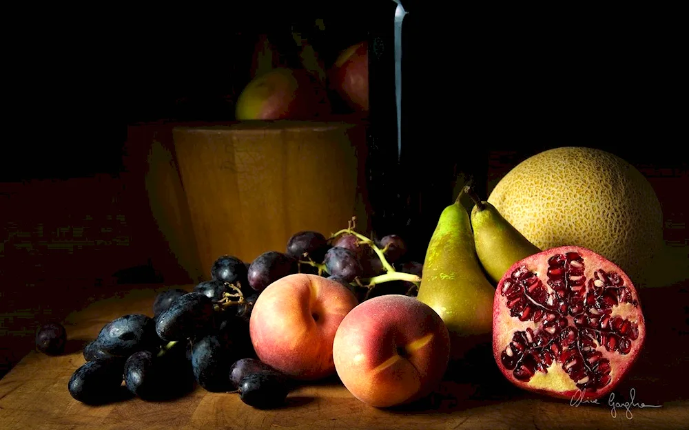 Nectarines apricots grapes