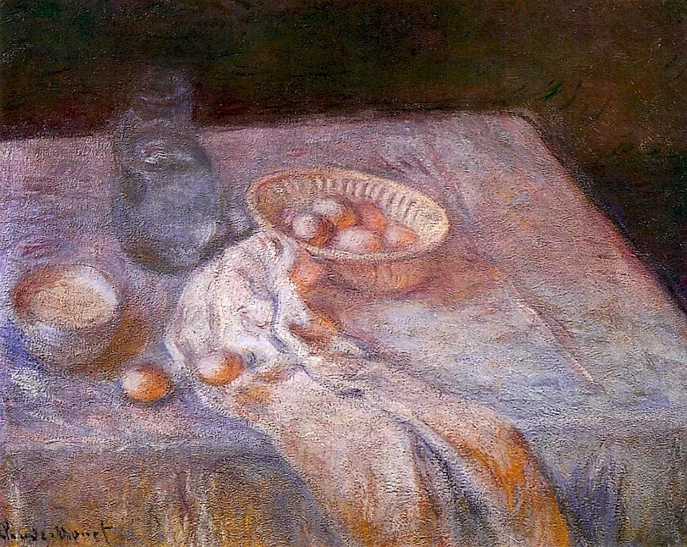 Renoir still lifes with eggs Claude Monet