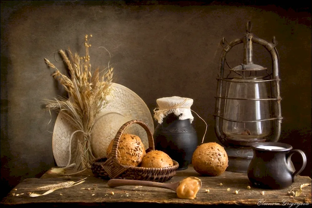 ‘Still Life with Bread and Ham’ by Carlo Maggini