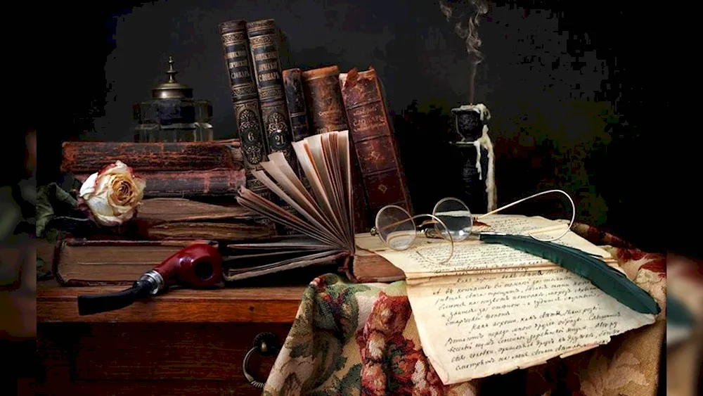 ‘Still life with books’