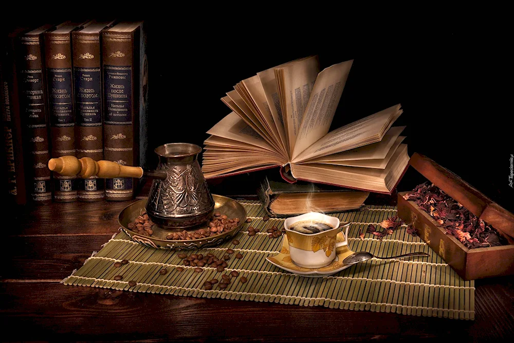 ‘Still life with books’