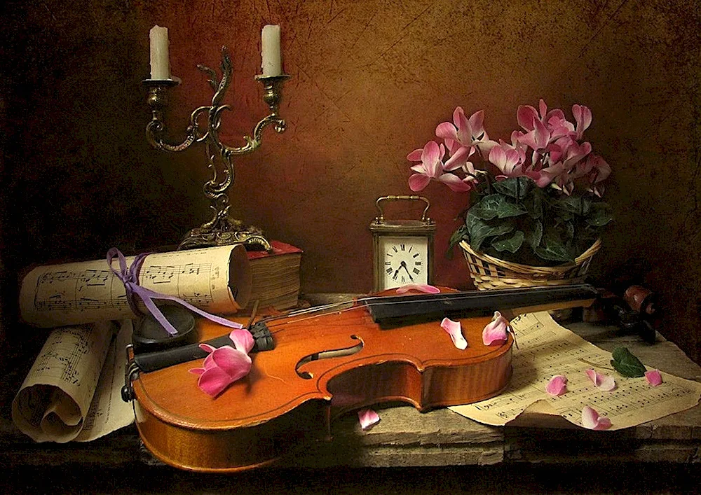 Still life with musical instruments. Still Life with Musical Instruments