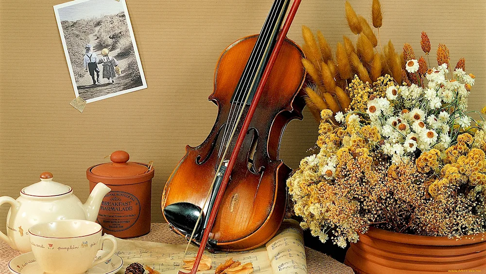 Still life with musical instruments