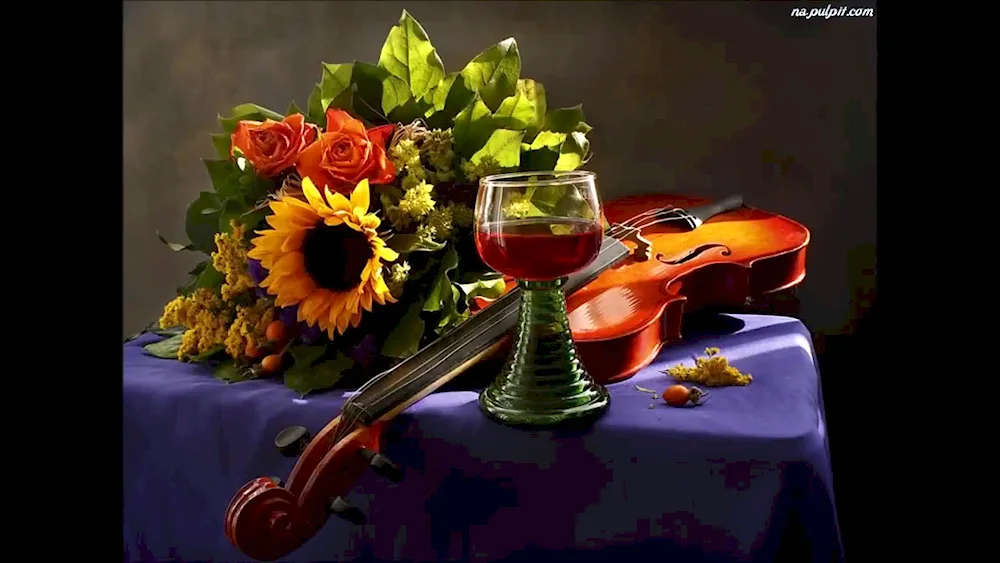 Still life with musical instruments