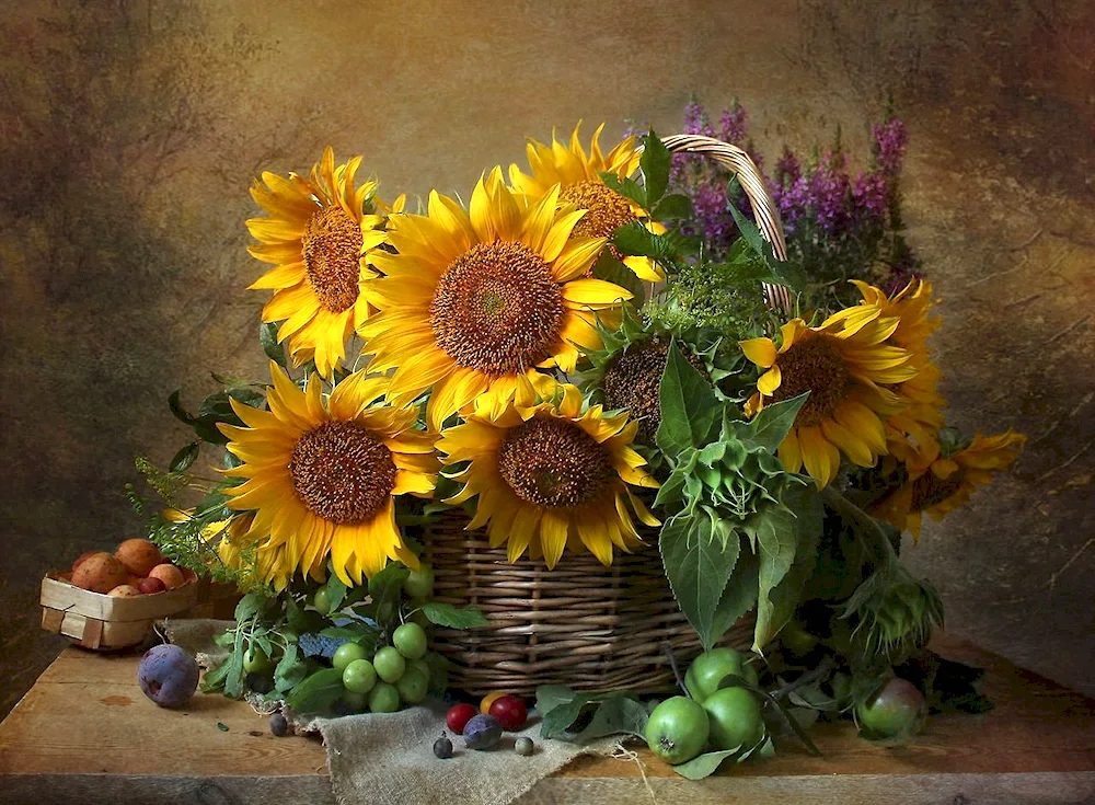 Sunflower still life with sunflowers Marina Yukish