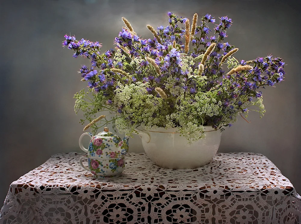 Field flowers still life