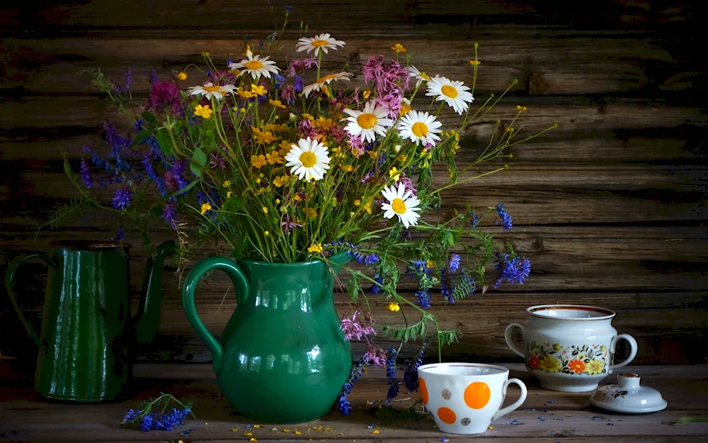 Bouquet of cornflowers Constandi Harlampy daisies