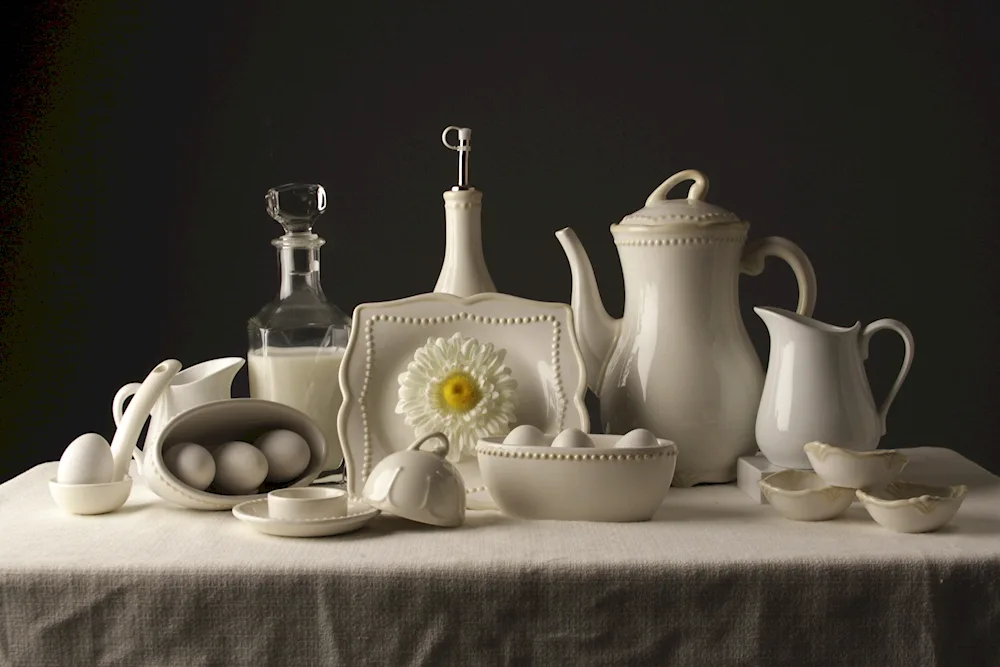 Still life with crockery