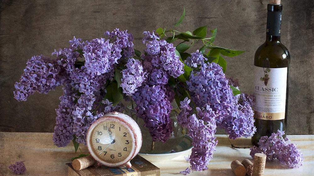 Lilac still life with lilacs