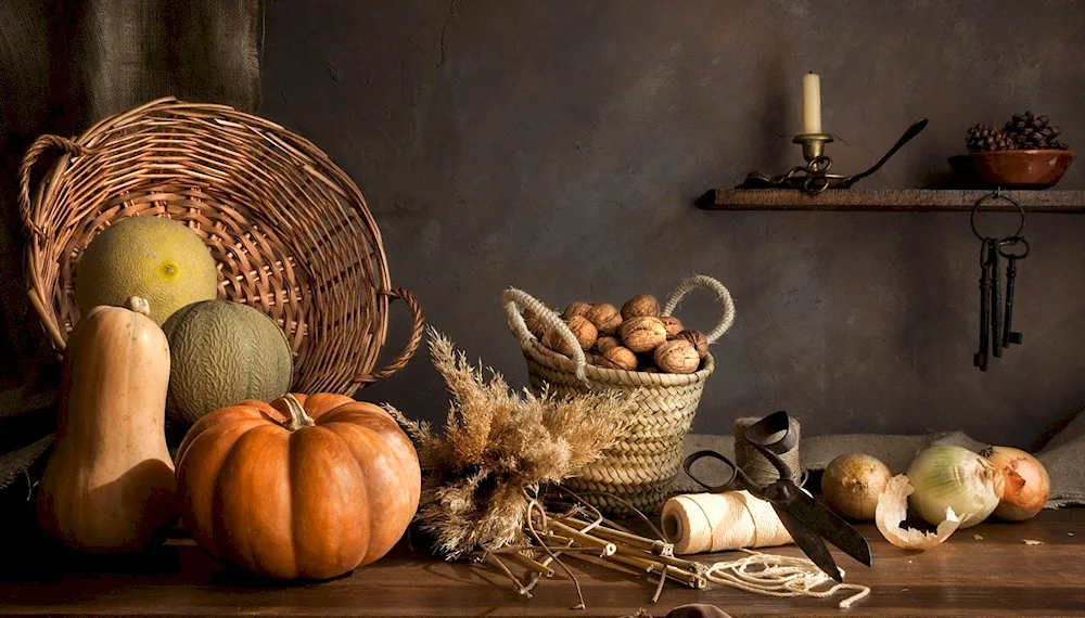Pumpkin still life