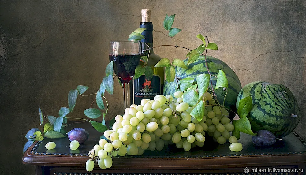 Still life with grapes