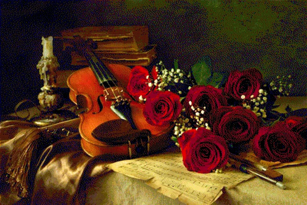 Still life with violin