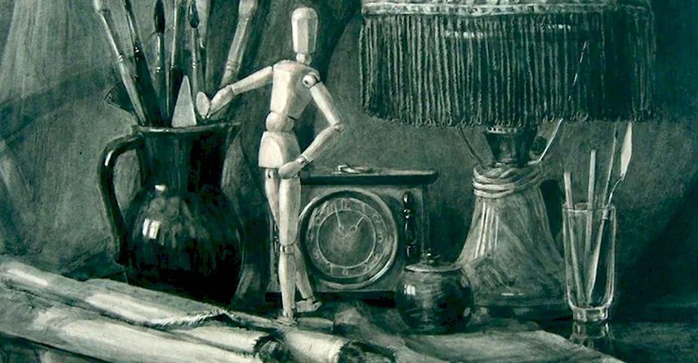 Pencil still lifes Yuri Kushevsky