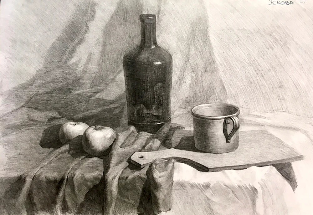 Pencil still life Yuri Kushevsky