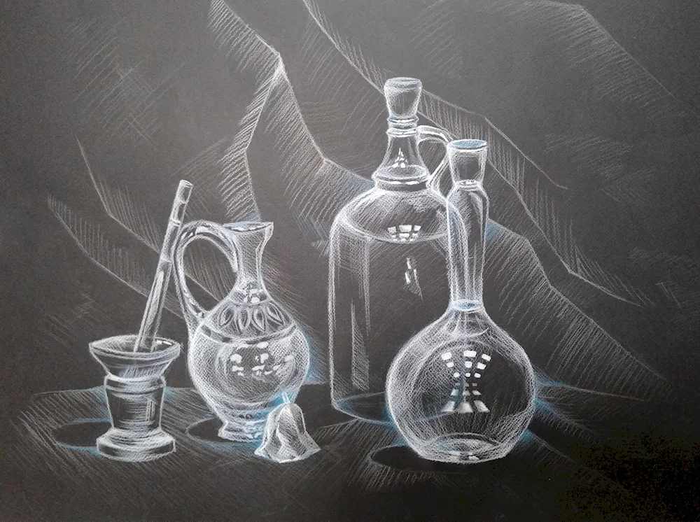 Japanese still life in graphics