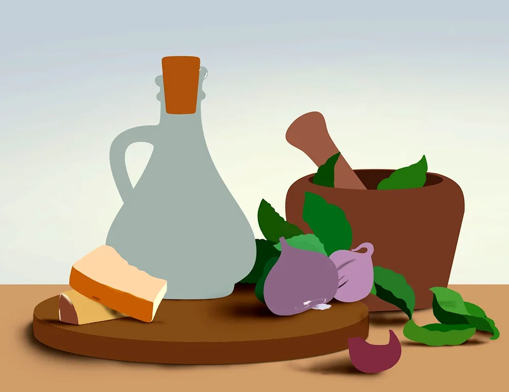 Applique of fruits and vegetables