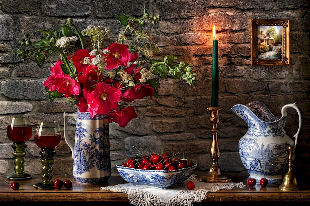 Natured still life with fruit