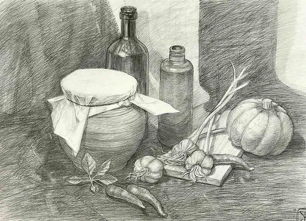 Nat still life in graphics
