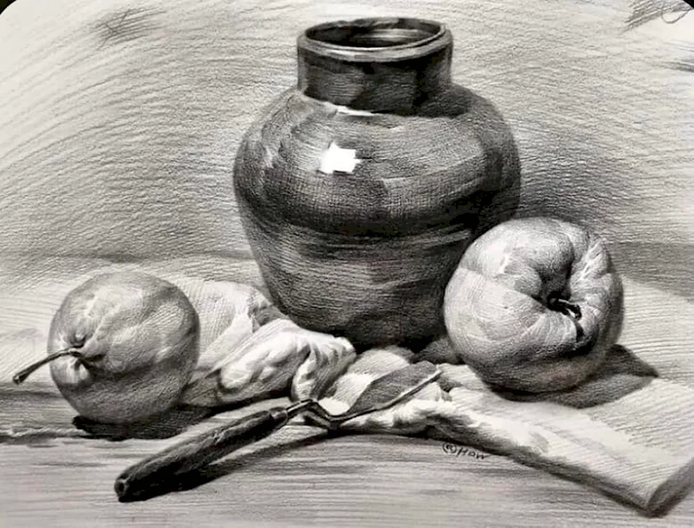 Pencil still life Yuri Kushevsky