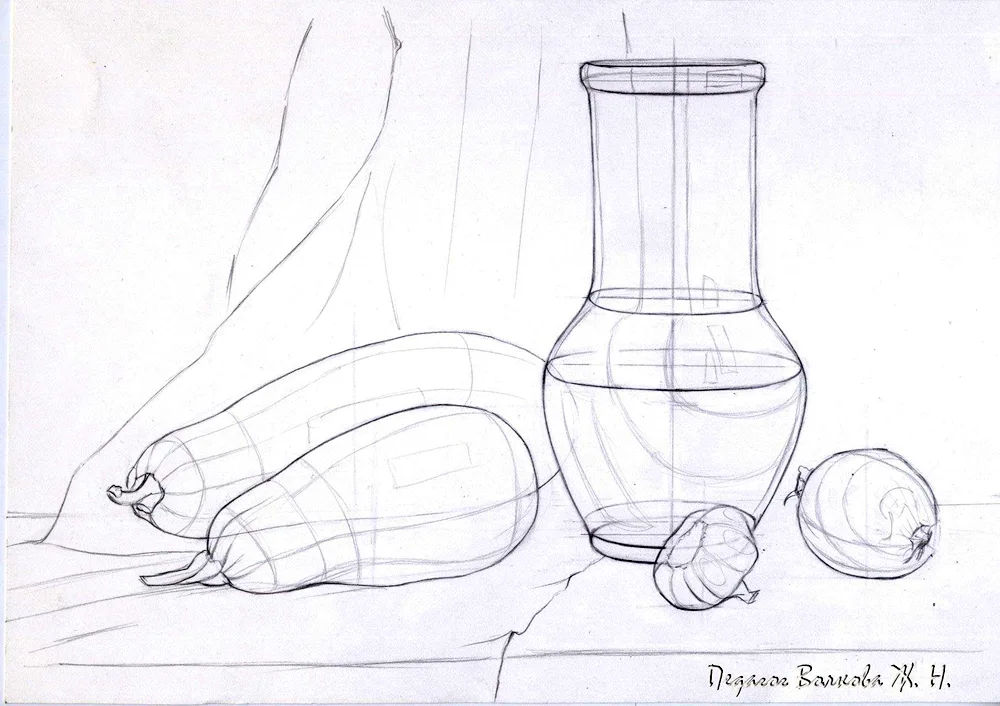 Fruit Still Life with Pencil Yuri Kushevsky Yuri Kushevsky