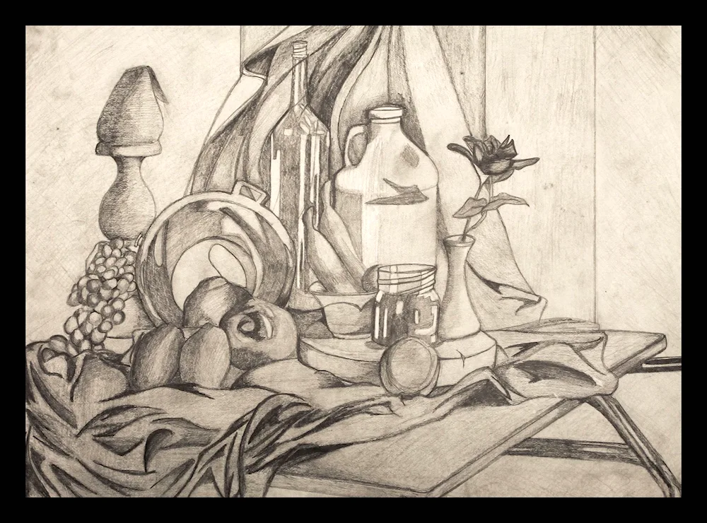 Pencil still lifes Yuri Kushevsky