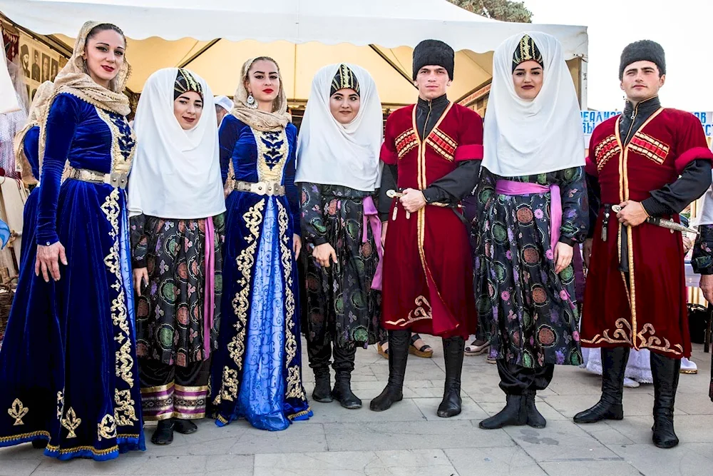 The national costume of the peoples of Dagestan Kumyks