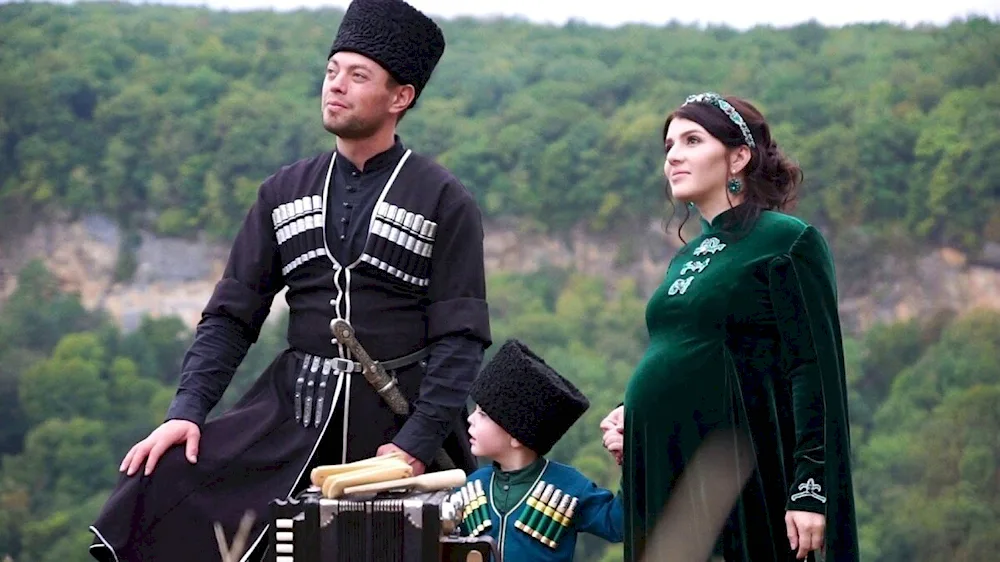 Adygi national costume. Shapsugi