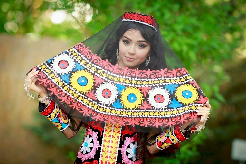 National costume chakan of Tajikistan